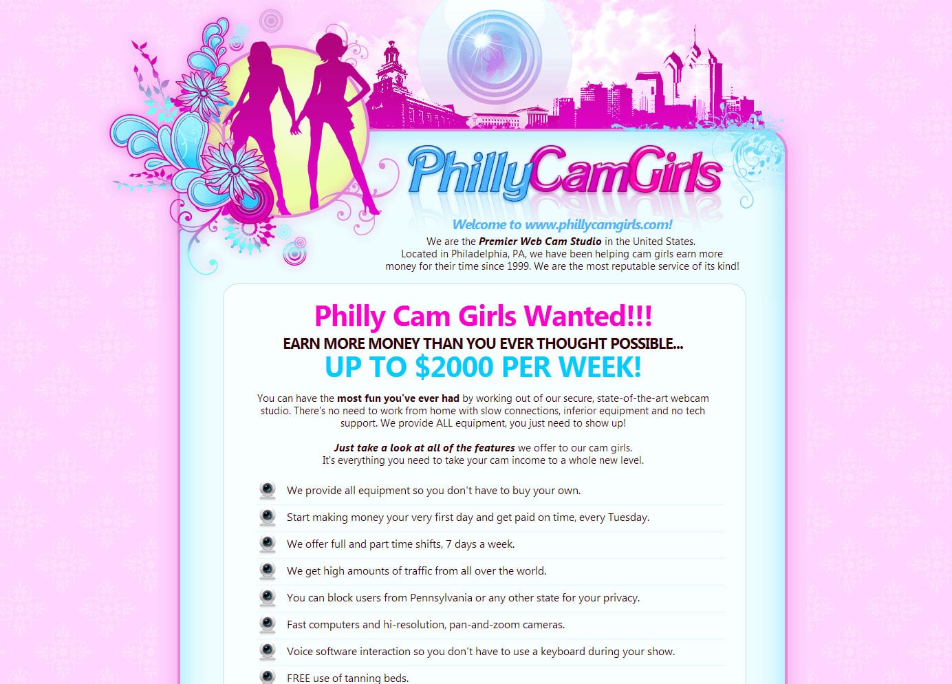 Philly Cam Girls - Adult Site Design by Wyldesites the Best Adult