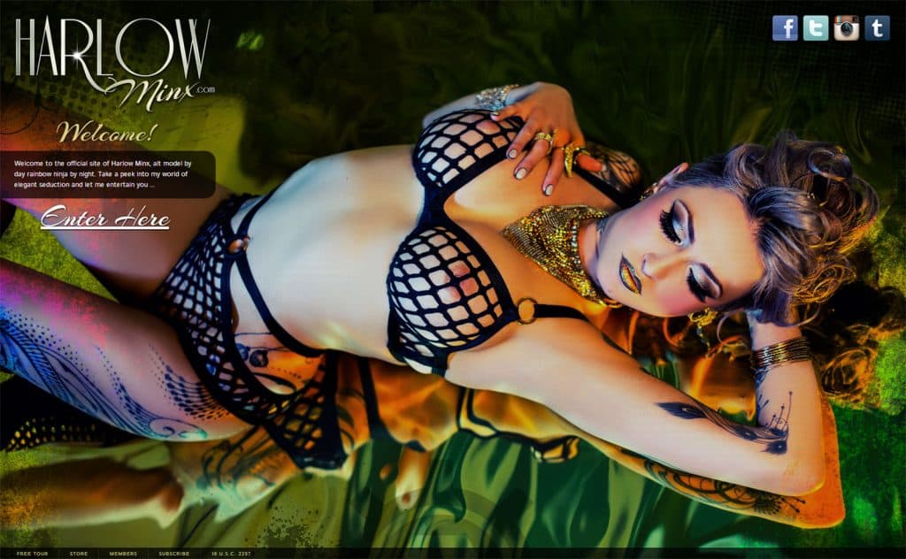 Harlow Minx membership site, designed and built by Wyldesites
