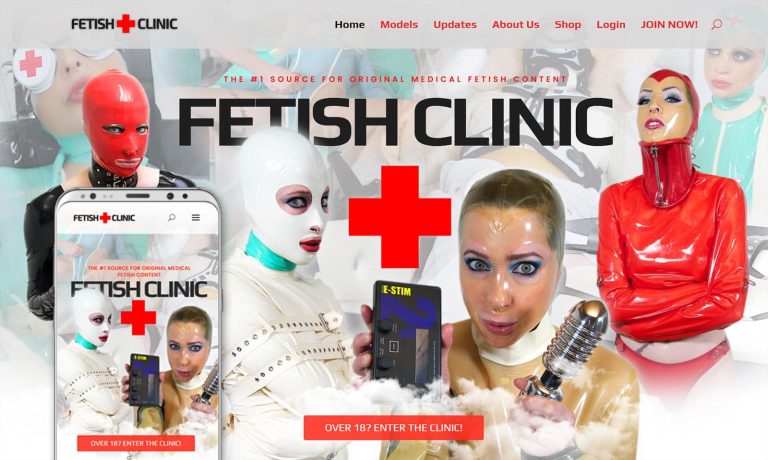 Fetish Clinic membership site, designed and built by Wyldesites