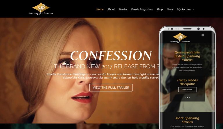 Spanking For Pleasure adult website design by Wyldesites
