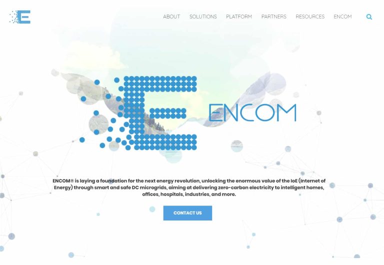 Encom Energy Project website design by Wyldesites